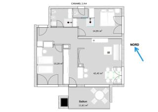 Geschmacksvolle Ferienwohnung mit Pool nur 60 m vom Strand für bis 5 Personen - 6