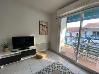 Appartement T2 avec piscine, proche thermes, terrasse, parking, petit animal OK, Cambo-les-Bains - FR-1-495-142 - Cambo-les-Bains - 4