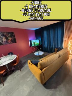 5 min Moulins Duplex -Clim -wifi -borne d arcade -garage 25 min LE PAL - Yzeure - 0