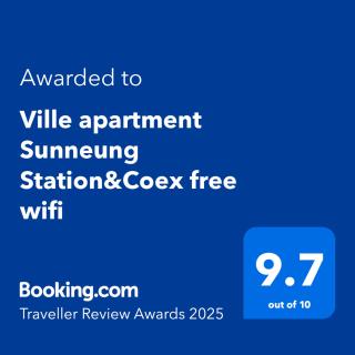 Ville apartment Sunneung Station&Coex free wifi - Seoul - 9