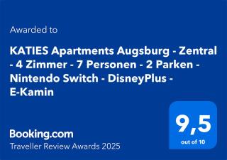 KATIES Apartments Augsburg - Zentral - 4 Zimmer - 7 Personen - 2 Parken - Nintendo Switch - DisneyPlus - E-Kamin - Augsburg - 9