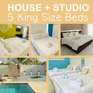 SPACIOUS HOUSE & STUDIO sleeps 10 close to Beach - Palm-Eagle Beach - 0