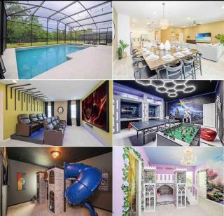 Brand New 12BR Disney Mansion Pool Spa Game Room - 0