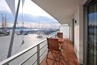 Apartment 1 "Nordlicht" - Blickrichtung Binnen- und Yachthafenoffenes Meer - Eckernförde - 7