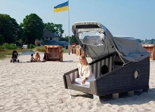 Schlafstrandkorb Süd Höhe Wellenbad - Eckernförde - 8