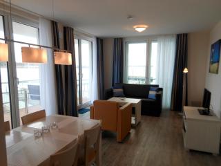 Apartment 32, Apartmenthaus Hafenspitze, Blickrichtung Binnenhafen Nordoffenes Meer - 9