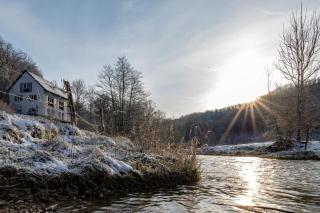 Freistehendes Ferienhaus mit Kamin, Sauna, atemberaubenden Blick ins Tal, mehrere Terrassen, 1500qm Grundstück 1,6m hoch eingezäunt - Gerabronn - 5