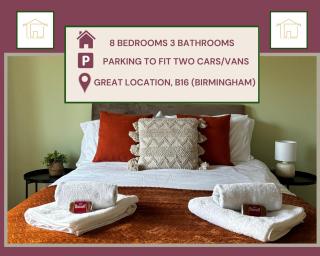 Spacious 8-Bed Home, Perfect for Contractors & Work Teams, Close to Major Roads - 0