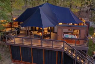 The Covey Bluebird House a Luxury African Tent Retreat on stocked bass pond - Hot Springs - 0