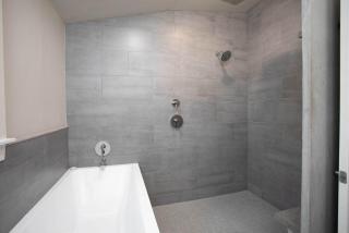 Tiled Shower Walk to Main Kitchenette Smart TV - Fredericksburg - 7