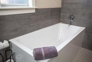 Tiled Shower Walk to Main Kitchenette Smart TV - 6