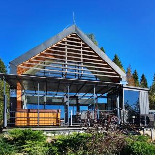 Lakeforest Dedinky Wellness Chata privát jacuzzi aj sauna, výhľad na jazero - 5