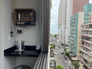 Apto com 2 varandas, vista para o mar e AC - 7