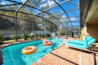 Themed 9 br pool villa 8 miles from Disney - Free BBQ, Pool Heat,Resort Facilities - 9