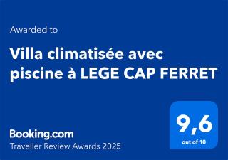 Villa climatisée avec piscine à LEGE CAP FERRET - 9