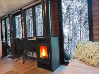Borealis Village 7 with a Nature View, Fireplace, Sauna, Kitchen - Muonio - 8