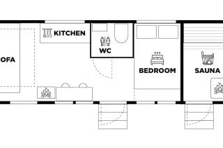 Borealis Village 4 with a Nature View, Fireplace, Sauna, Kitchen - Muonio - 1