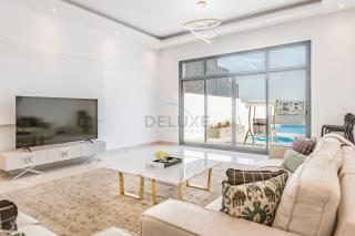 Pool and Sea Views 4BR and Maids Room Villa with Private Pool, Kid's Pool and BBQ Facility, Sharm - Al Dana Villa, Al Dana Island by Deluxe Holiday Homes - Fujairah - 0