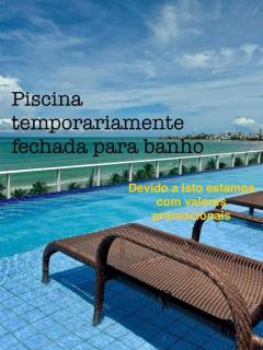 Flat 202 com vista parcial do mar de Intermares - Cabedelo - 9