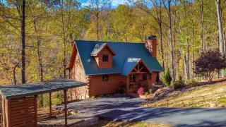 New 3-3 Log Cabin Pond Hot Tub Wineries - Dahlonega - 1