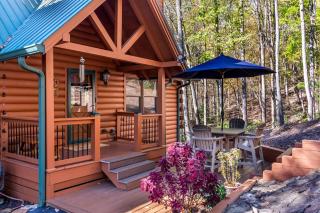 New 4-4 Log Cabin Pond Hot Tub Wineries - Dahlonega - 6