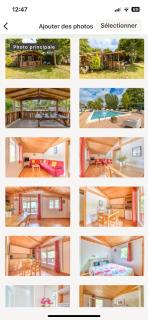 Chalet bois tout équipé 35 m2 2 chambres terrasse couverte place parking piscine collective 4 personnes - Arès - 8
