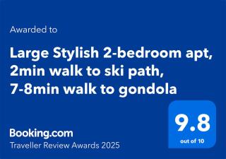 Large Stylish 2-bedroom apt, 2min walk to ski path, 7-8min walk to gondola - Bansko - 3