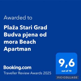 Plaža Stari Grad Budva pjena od mora Beach Apartman - 8