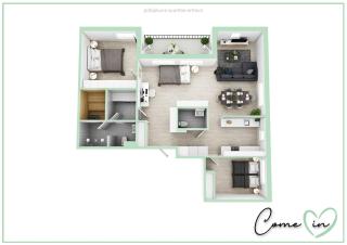 Come in! "Ilmatar" 93sqm luxury 3bd apartment for 5 people in centrum next to Tammelantori! - Tampere - 8