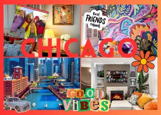 Art Downtown Fulton Market Entire 3 bedroom Home Sleep10 Private Garage Roof EV Tesla - Chicago - 0