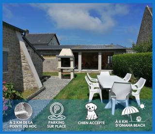 L Ancre Maison séjour spacieux lumineux avec jardin et extérieur aménagé terrain de petanque proche Omaha beach, Grandcamp Maisy et pointe du Hoc - Saint-Pierre-du-Mont - 0
