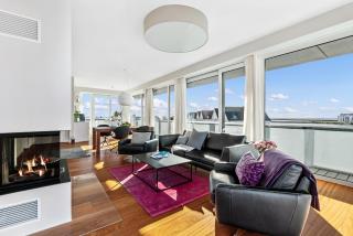 Sky Lodge - Exlusives Penthouse mit Panoramameerblick, Dachterrasse und Kamin - Olpenitz - 6
