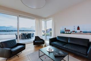 Harbour Lodge: Meerblick, Terrasse, Balkon, finnische Sauna, Kaminofen - Olpenitz - 2
