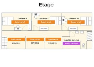 Coeur de ville #H3 - WIFI et NETFLIX - Lave linge - Logement partagé - Chambre privée - Cholet - 7