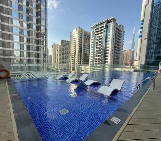 Stylish Studio Bayz Danube Burj Khalifa View Pool - 0