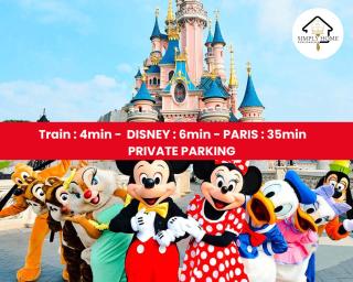Bird Disney 4mn-Train 6mn -Private parking- PARIS - Serris - 9