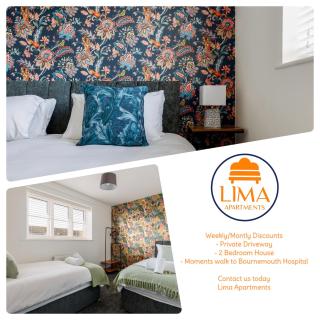 2 bedroom House-Driveway - Bournemouth Hospital - Long Stay Discounts - Lima Apartments Ltd - Bournemouth - 0