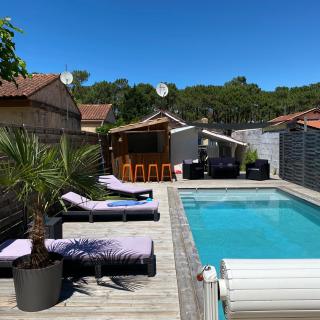 Villa Petite Bleue - Piscine privée chauffée - Lacanau-Océan - 8