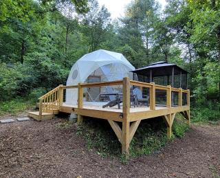 Pet-Friendly Glamping Dome Rental for Relaxing Escapes near Boone, NC - Purlear - 9