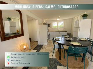 MOULIN#3 - 6 pers -calme-Jardin&Parking Futuroscope - Jaunay-Clan - 0