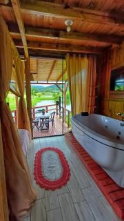 Chalé Rústico com Hidromassagem e Piscina - Imaruí - 8