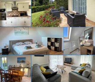 Saint Ho Mer Maison lumineuse vue mer 8 pers 4 chambres 2 sdb 2 WC étage rénové en 2025 belle terrasse grand jardin clos parking 8 mn à pied petite plage grand jardin près de Port en Bessin, Bayeux et plage Omaha beach - Sainte-Honorine-des-Pertes - 9