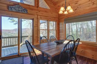 Firepit Chats Hot Tub Dips Cozy Eves by the Fireplace Serene Wooded Surroundings - Rosiey Cabin - Blue Ridge - 3