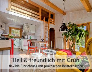 Wichtelhaisl Rittersgrün im Erzgebirge - Entspannen im fröhlichen Tiny House - umzäunter Naturgarten-Hunde willkommen-Ebike und Elektroauto laden - 2