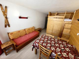 Studio lumineux, ski aux pieds, balcon, commerces, casier à skis - FR-1-181-2614 - 2