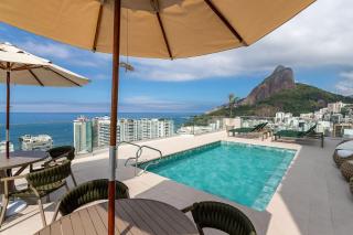 (1704) A 150 Metros da Praia do Leblon com Academia, Arrumação Diária e Vista Mar - Río de Janeiro - 5
