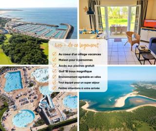 "LE BOCAGE VENDEEN" Maison 6 personnes, dans résidence privée, village vacances, au coeur d'un golf 18 trous, accès piscines gratuit - Talmont - 9