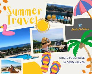 STUDIO POOL HOUSE VUE MER PANORAMIQUE AMAZING SEA VIEW WIFI LINGE LINEN INCLUT AIRCONDITIOn - 0