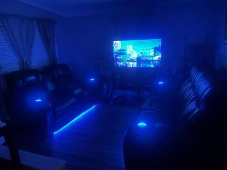 LED Lighting Reclining Sofas Cozy 3 Bedroom Home - 9