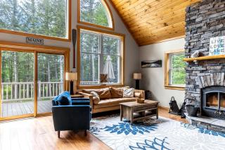 Stunning Cabin Surrounded by Trees and Fire Pit Provided in Bowerbank, Maine - 0
